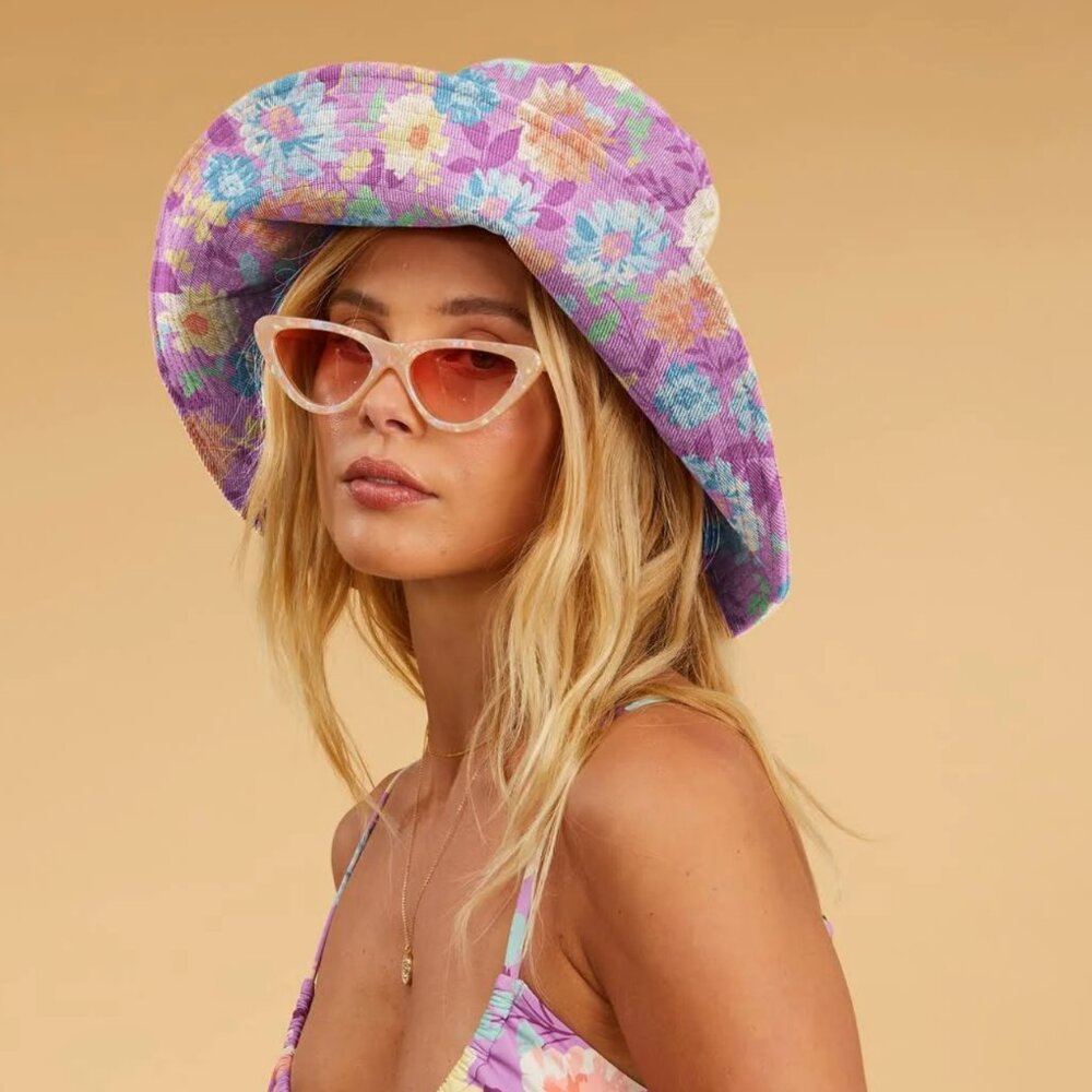 Billabong x The Salty Blonde Soak It Up Bucket Hat In Lilac